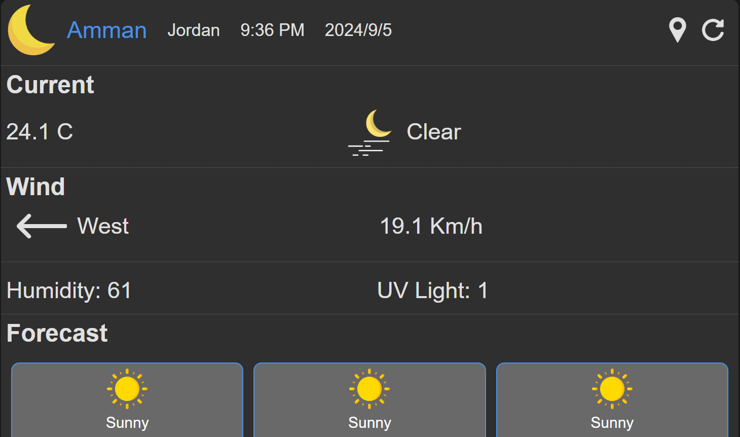 The Weather site Thumpnail